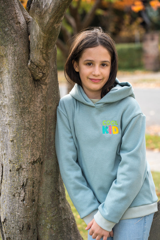 Cool Kid – Sweatshirt with Hood (Teal)