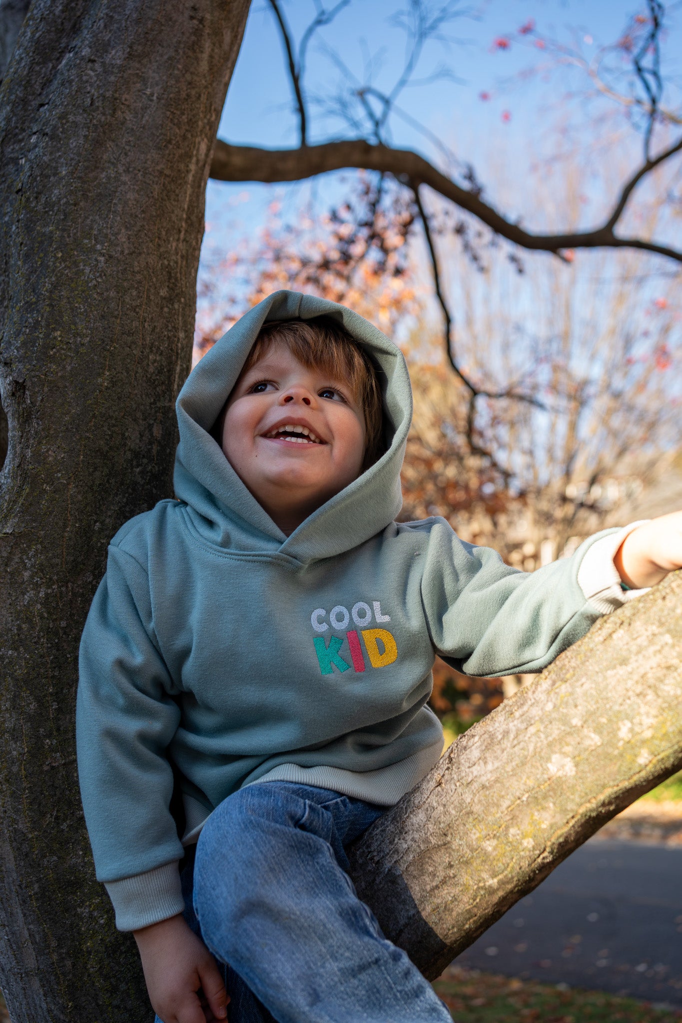 Cool Kid – Sweatshirt with Hood (Teal)